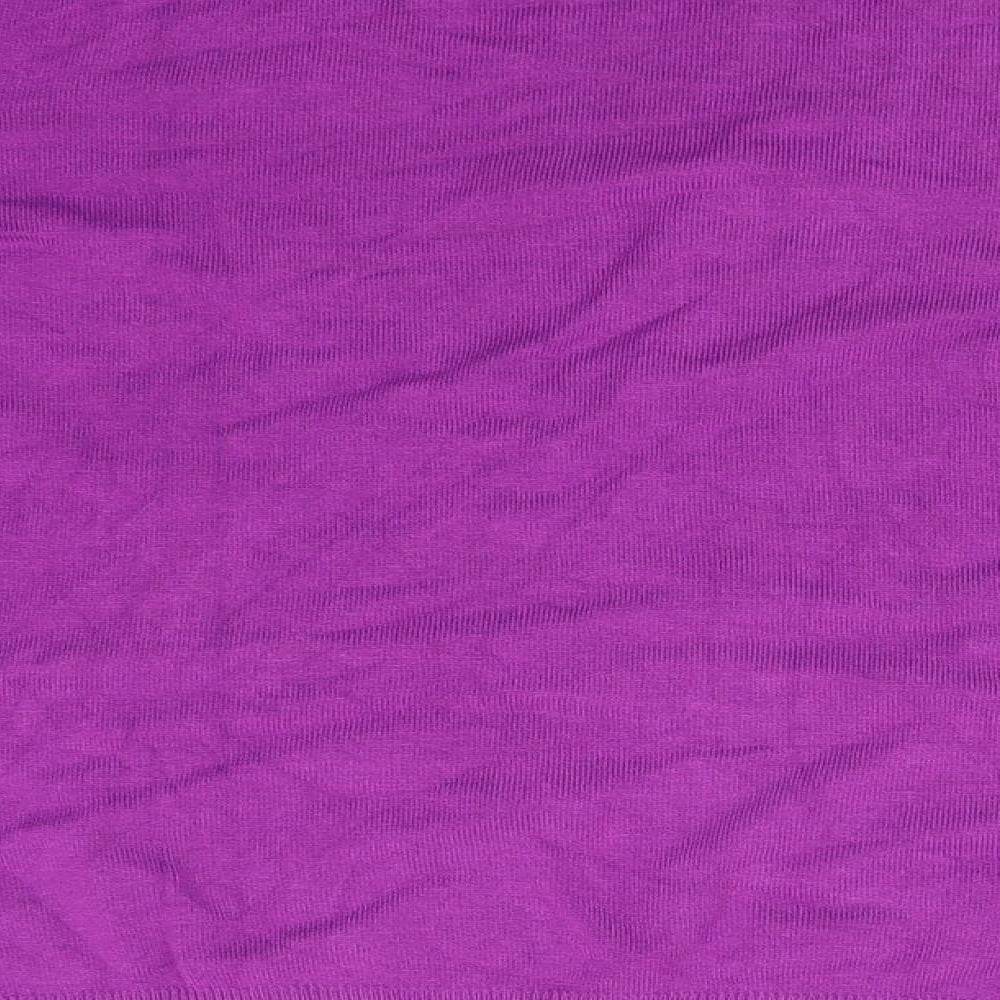 Marks and Spencer Womens Purple Round Neck  Viscose Pullover Jumper Size 14