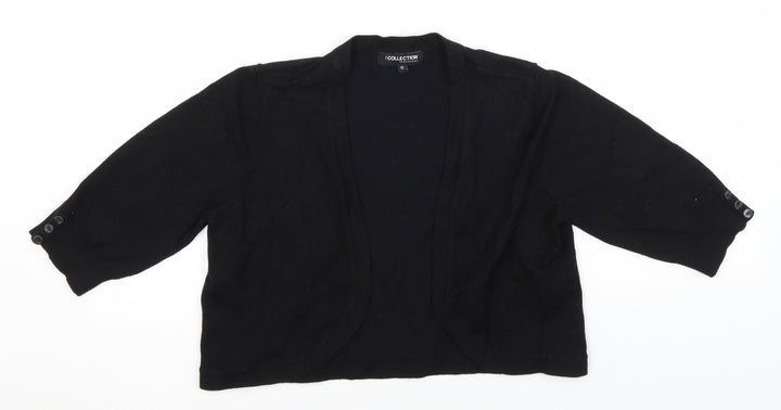Debenhams Womens Black Round Neck   Cardigan Jumper Size 12