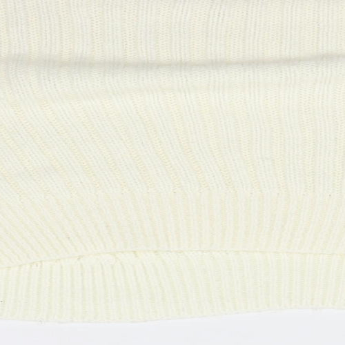 Preworn Womens Ivory Round Neck  Acrylic Pullover Jumper Size L