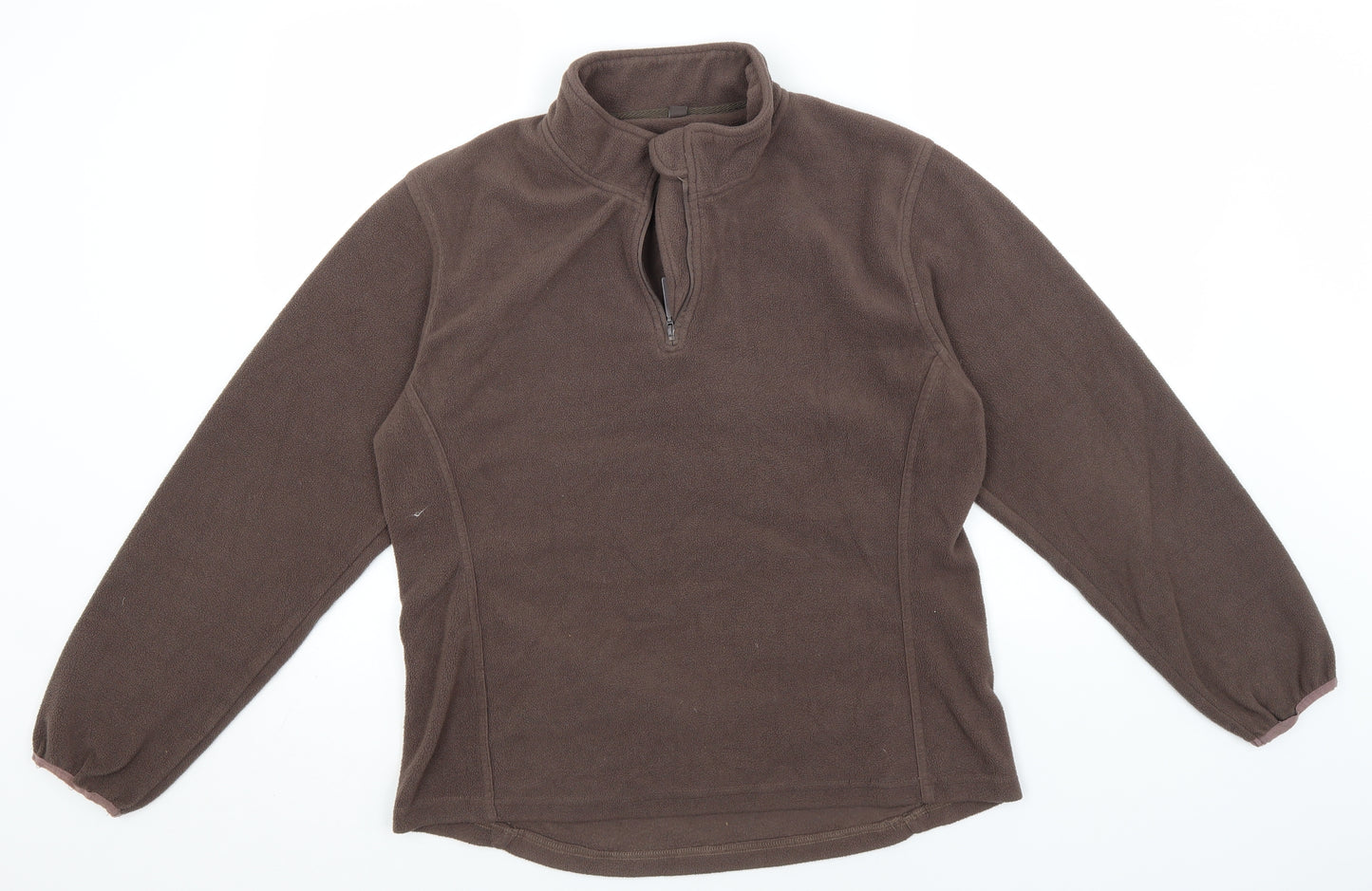 Sherwood Womens Brown Crew Neck  Polyester Pullover Jumper Size 16
