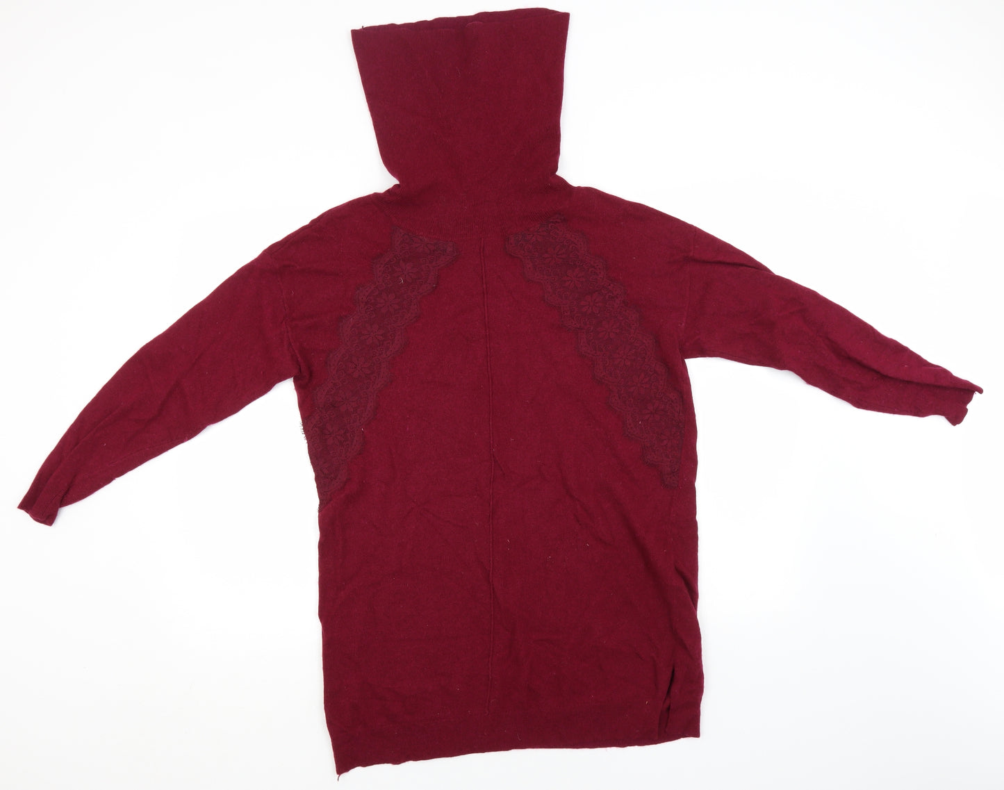 Marks and Spencer Womens Pink Roll Neck  Wool Pullover Jumper Size 10