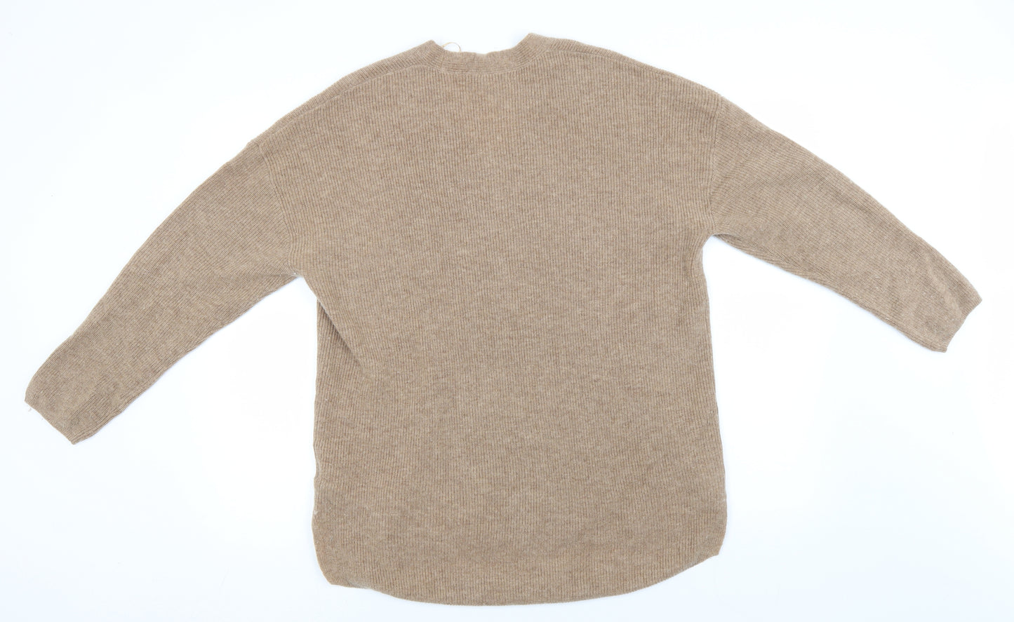 Autograph Mens Green V-Neck  Wool Pullover Jumper Size M