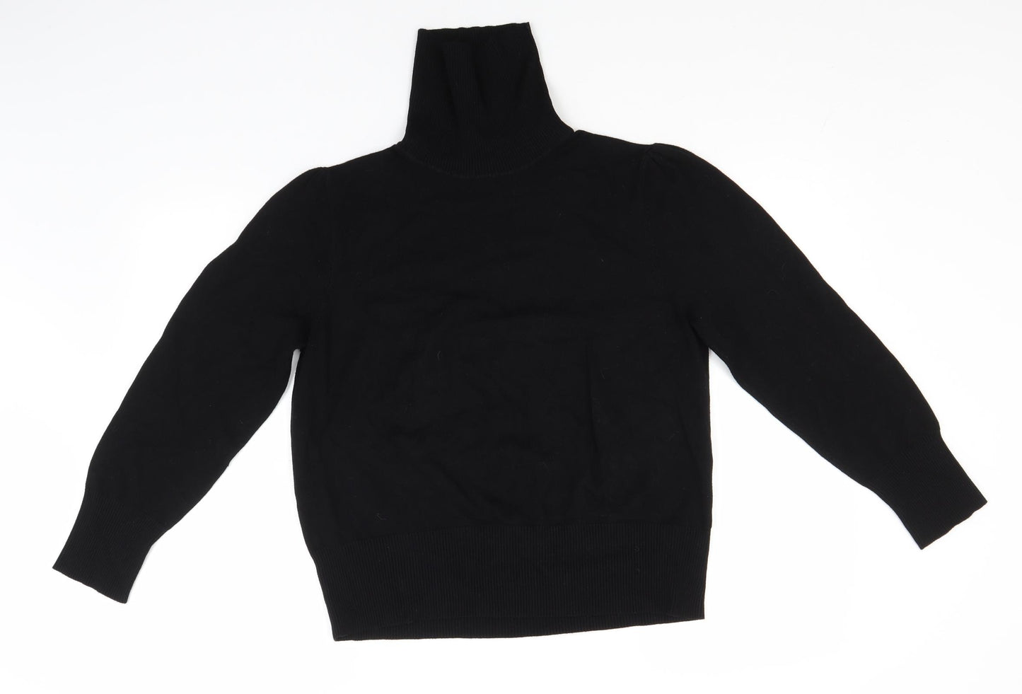 George Womens Black Roll Neck  Viscose Pullover Jumper Size 22