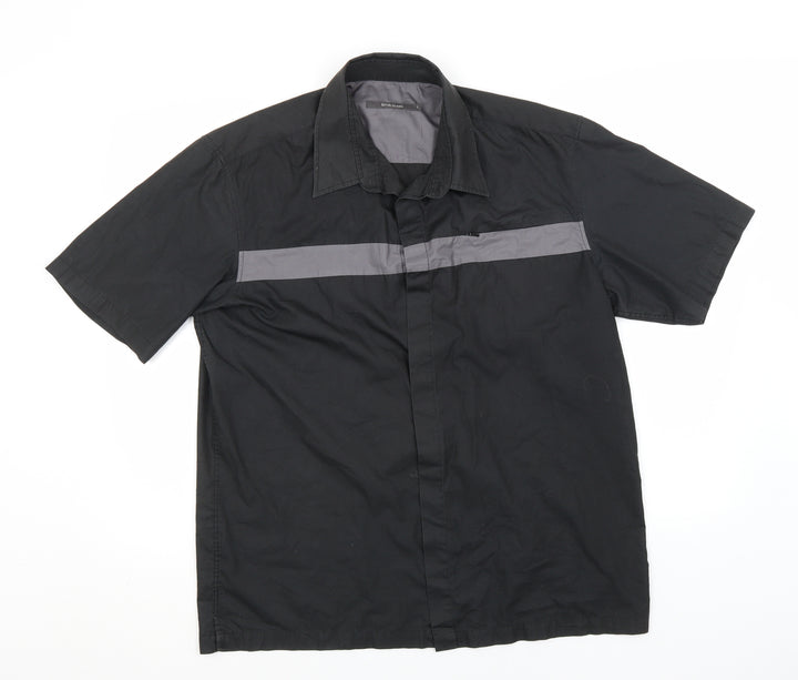 River Island Mens Grey  Polyester  Button-Up Size L Collared
