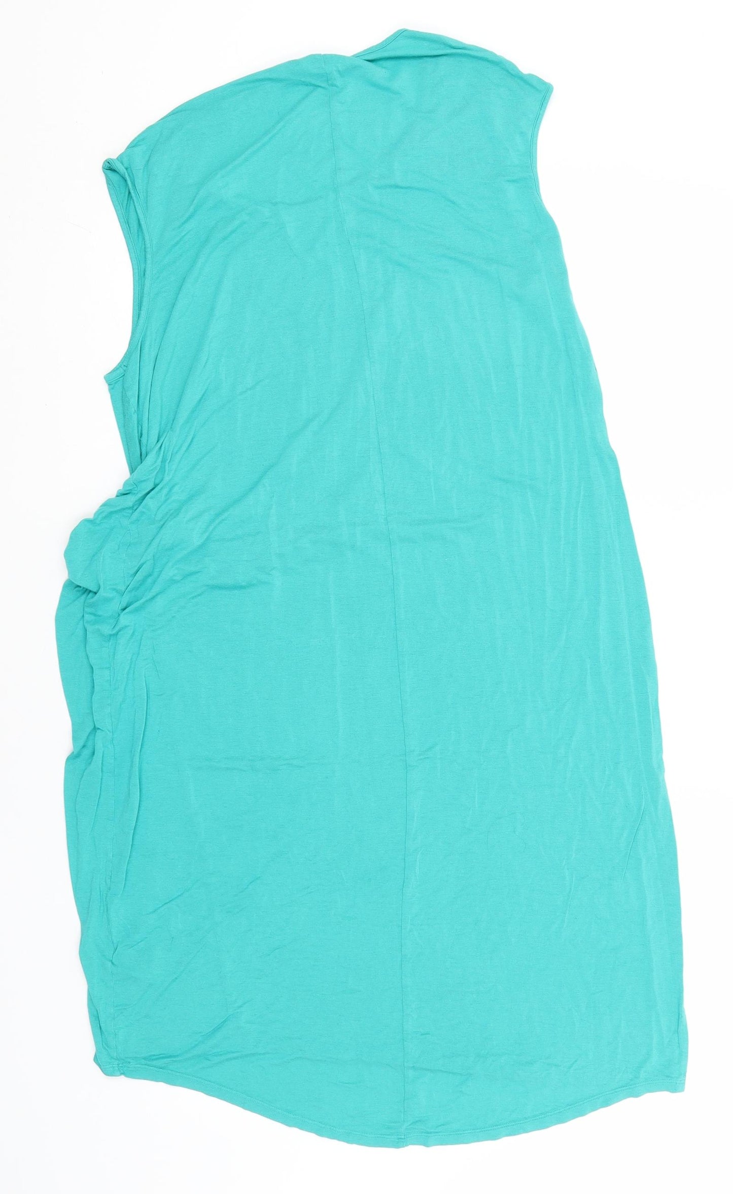 Marks and Spencer Womens Green  Viscose T-Shirt Dress  Size 18  Round Neck