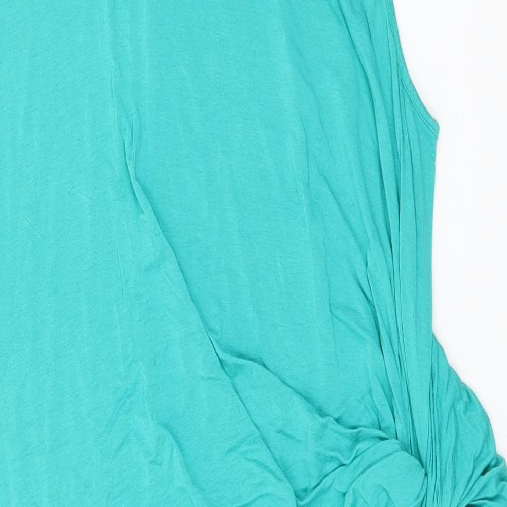 Marks and Spencer Womens Green  Viscose T-Shirt Dress  Size 18  Round Neck