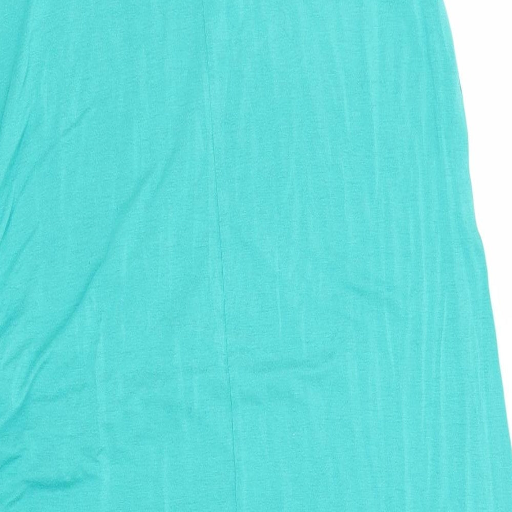 Marks and Spencer Womens Green  Viscose T-Shirt Dress  Size 18  Round Neck