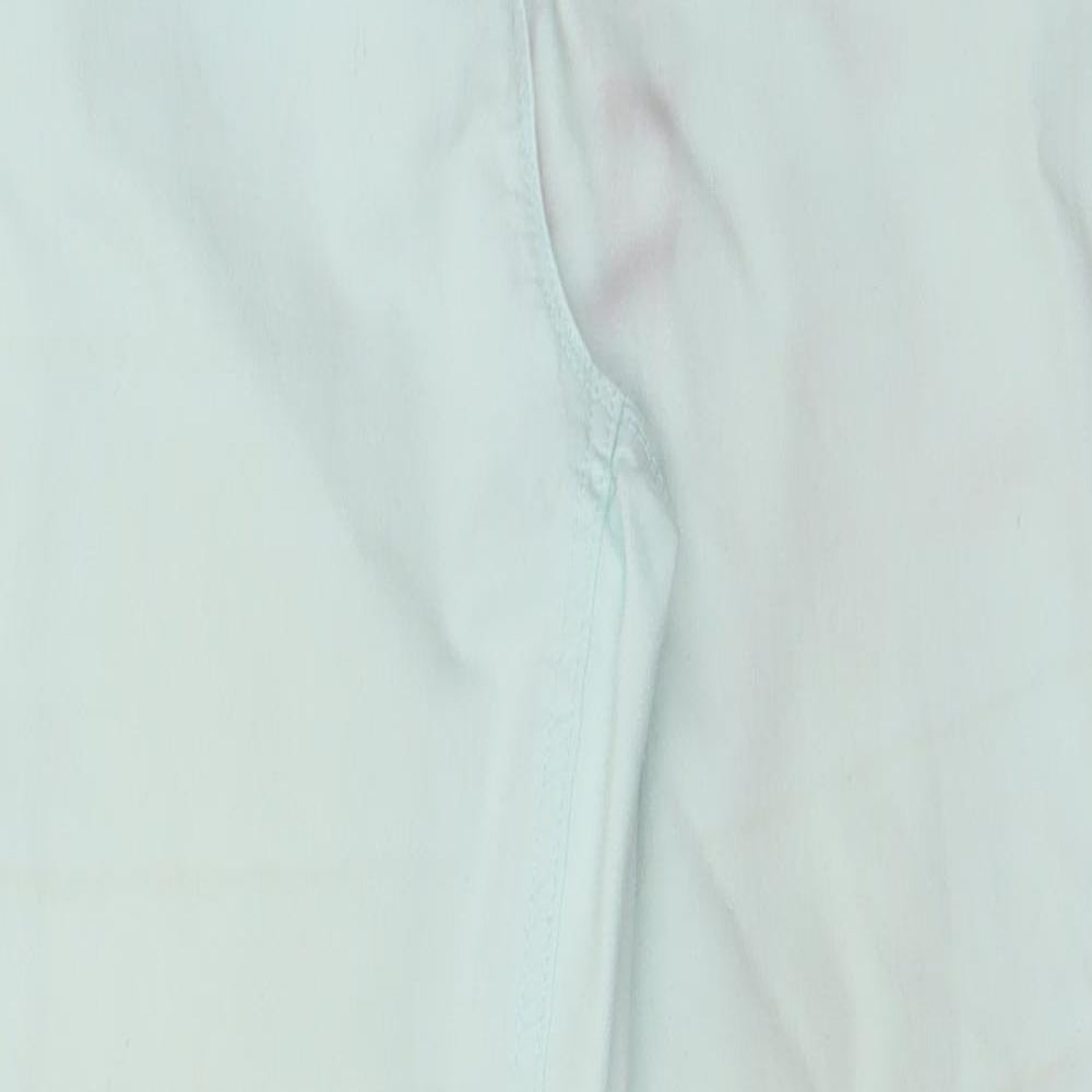 Papaya Womens White  Cotton Trousers  Size 14 L27 in Regular