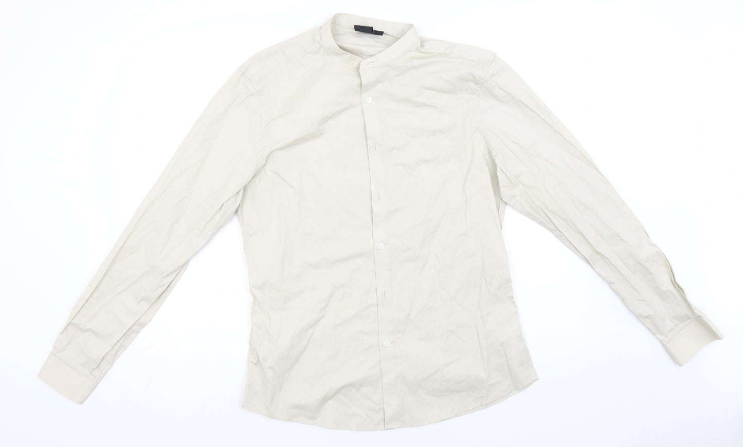ASOS Womens Green  Cotton Basic Button-Up Size L Collared