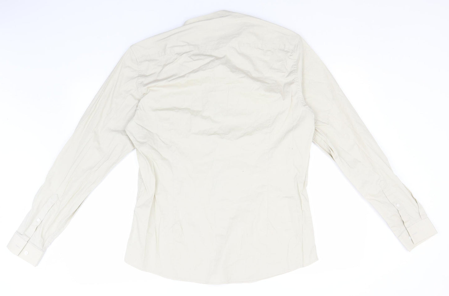 ASOS Womens Green  Cotton Basic Button-Up Size L Collared