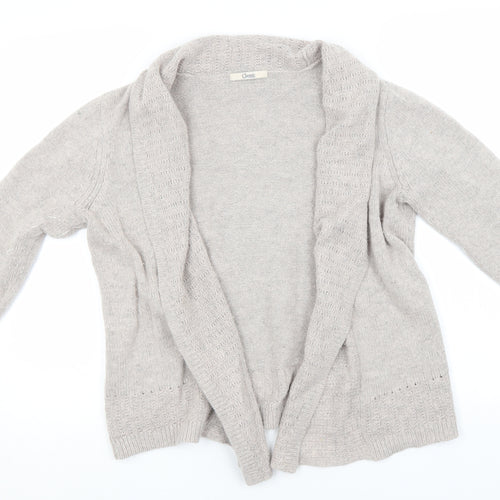 Marks and Spencer Womens Grey Roll Neck  Viscose Cardigan Jumper Size 12