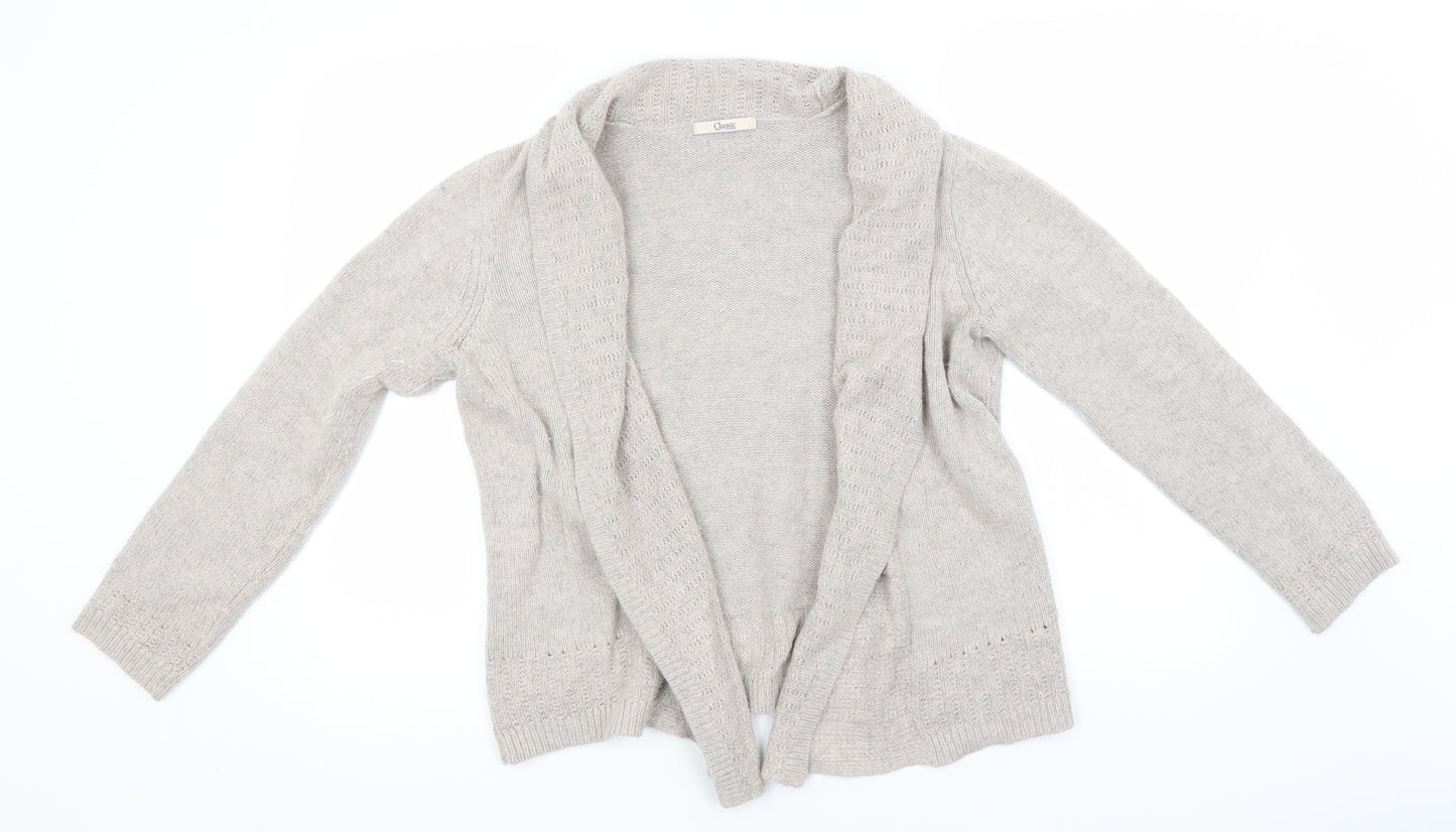 Marks and Spencer Womens Grey Roll Neck  Viscose Cardigan Jumper Size 12
