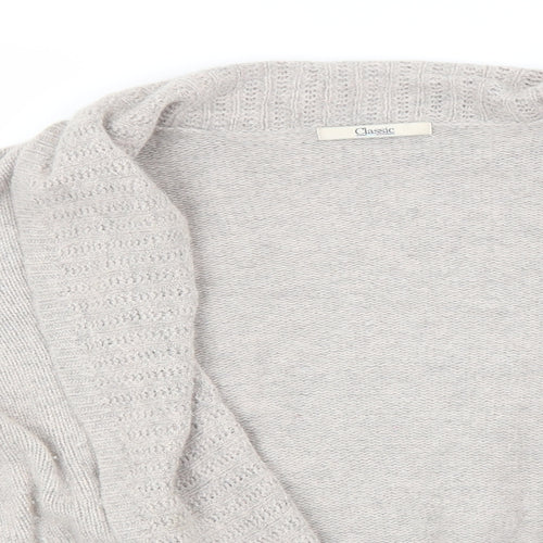 Marks and Spencer Womens Grey Roll Neck  Viscose Cardigan Jumper Size 12
