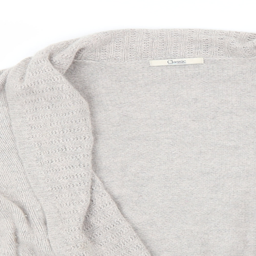 Marks and Spencer Womens Grey Roll Neck  Viscose Cardigan Jumper Size 12