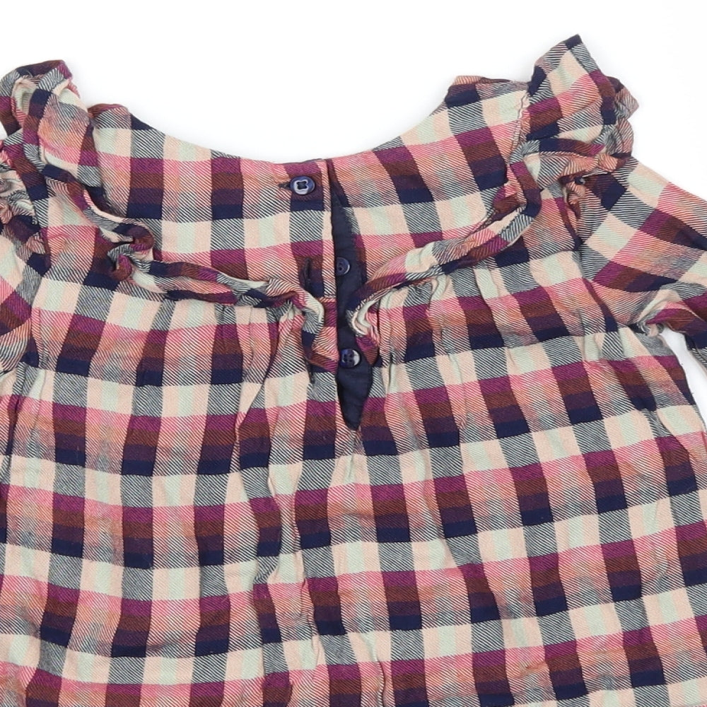 George Girls Multicoloured Check Viscose A-Line  Size 2-3 Years  Round Neck