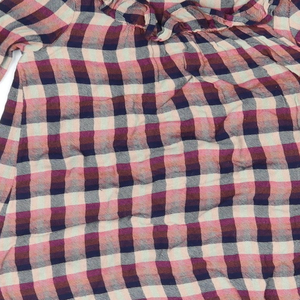 George Girls Multicoloured Check Viscose A-Line  Size 2-3 Years  Round Neck