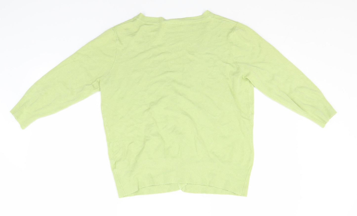 George Womens Green V-Neck  Viscose Cardigan Jumper Size 16