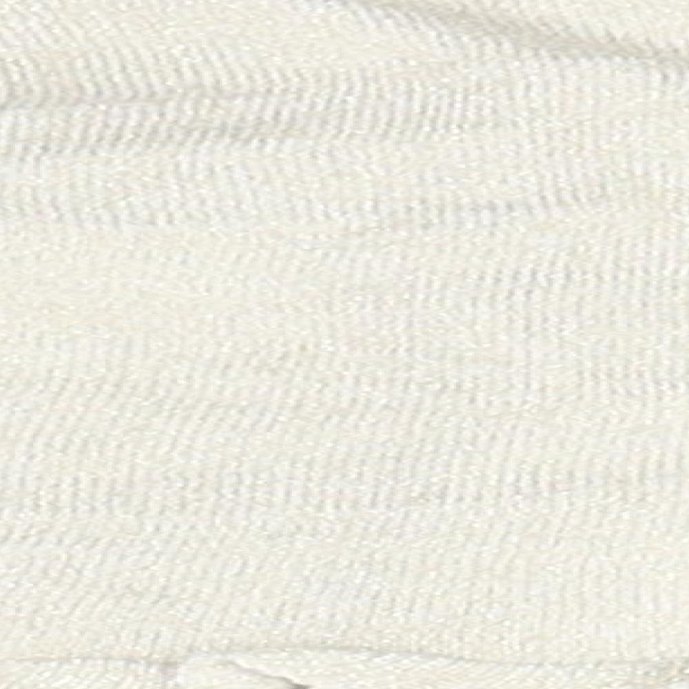 Preworn Womens Gold Round Neck  Cotton Cardigan Jumper Size 4