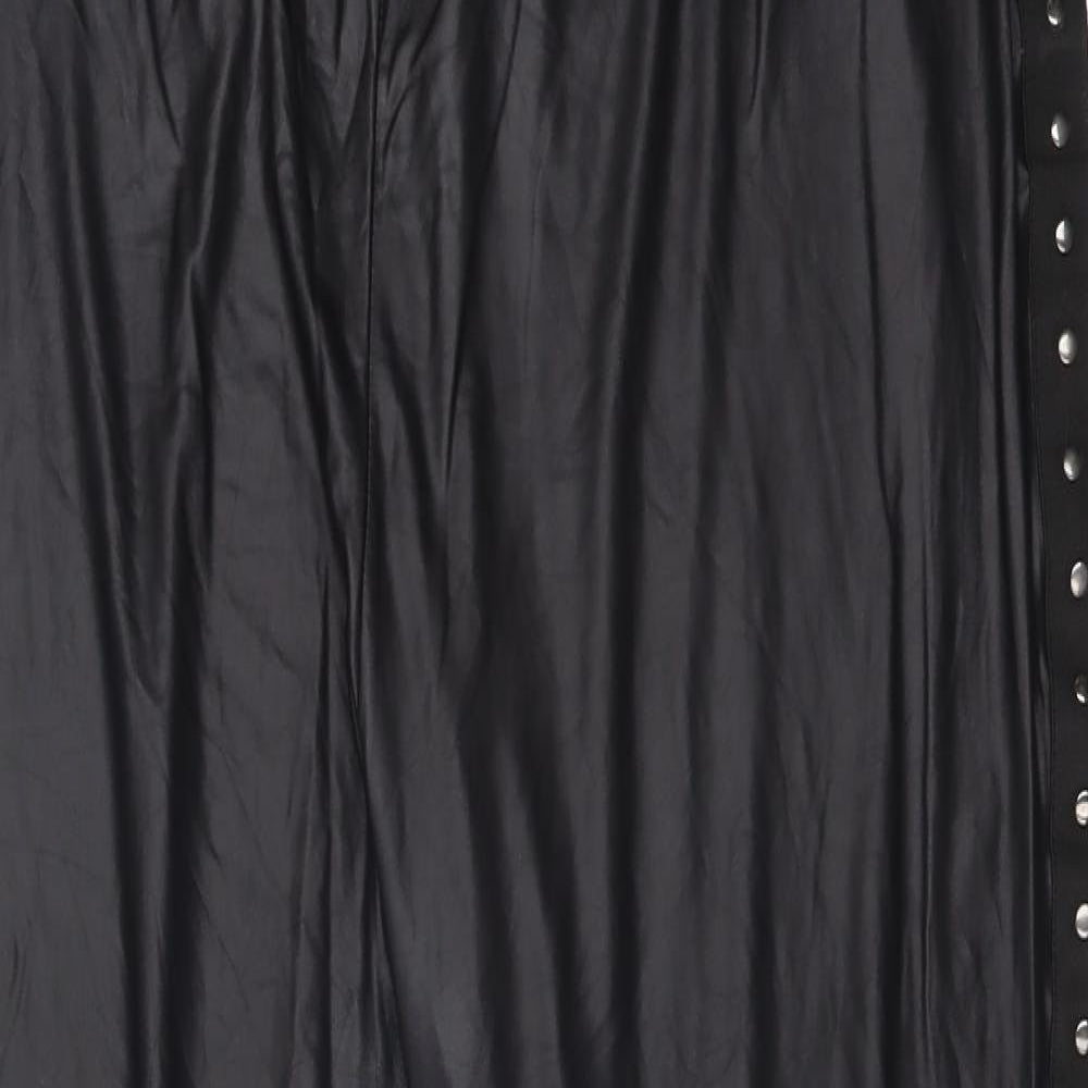 Simply Be Womens Black  Polyester  Leggings Size 22 L26 in