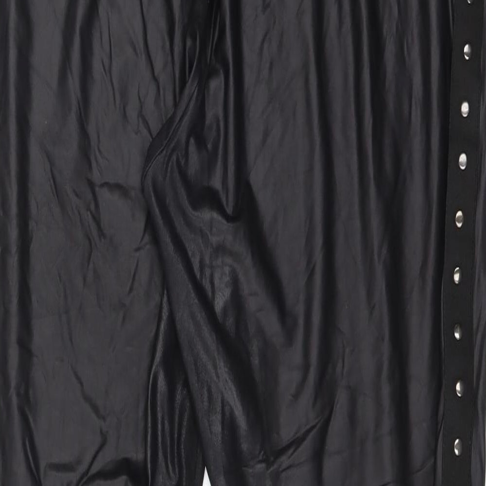 Simply Be Womens Black  Polyester  Leggings Size 22 L26 in