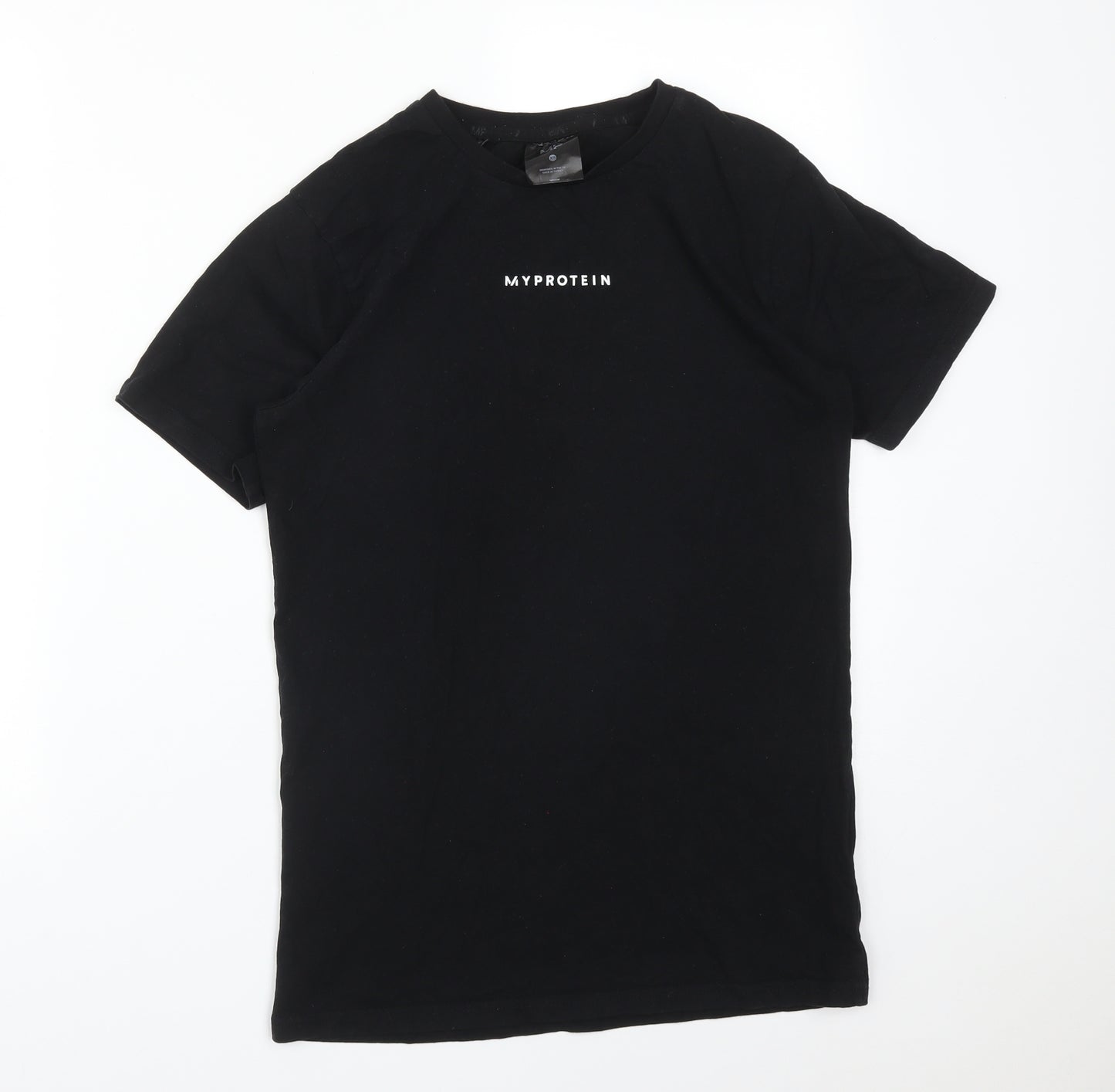 MY PROTEIN Mens Black  Cotton  T-Shirt Size XS Round Neck  - FUEL YOUR AMBITION