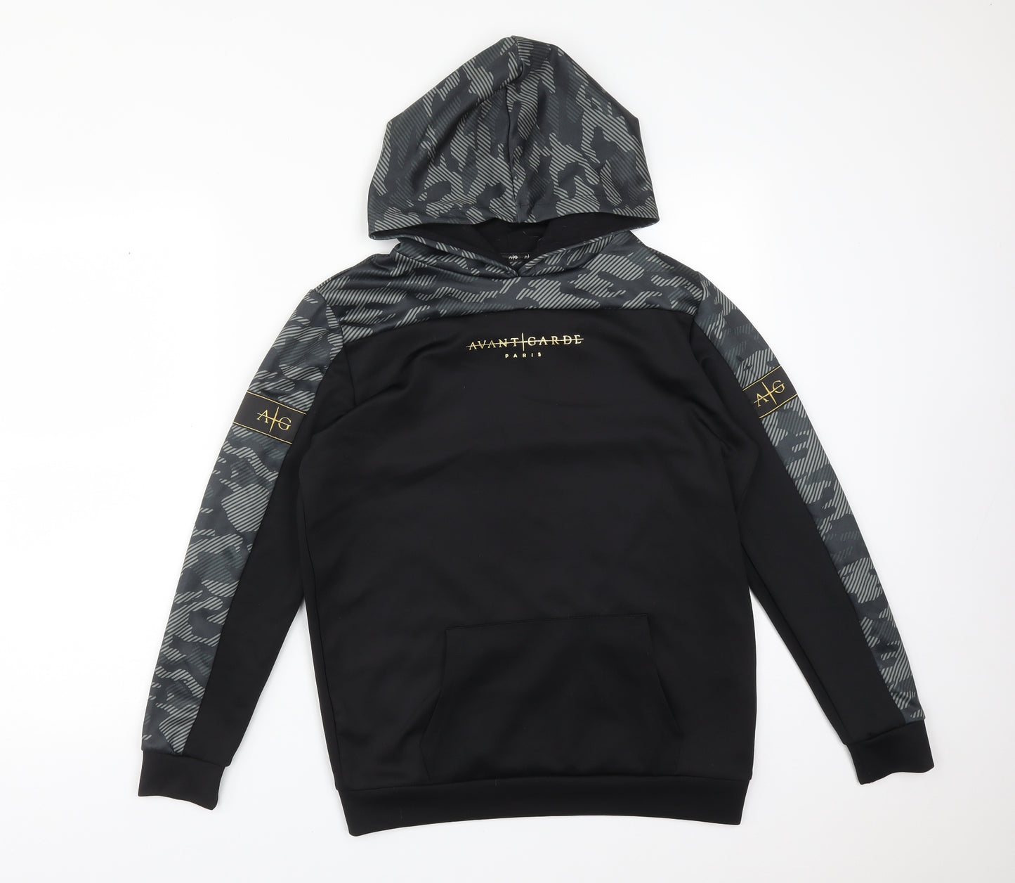 Avant Garde Boys Multicoloured Camouflage Polyester Pullover Hoodie Size 15-16 Years