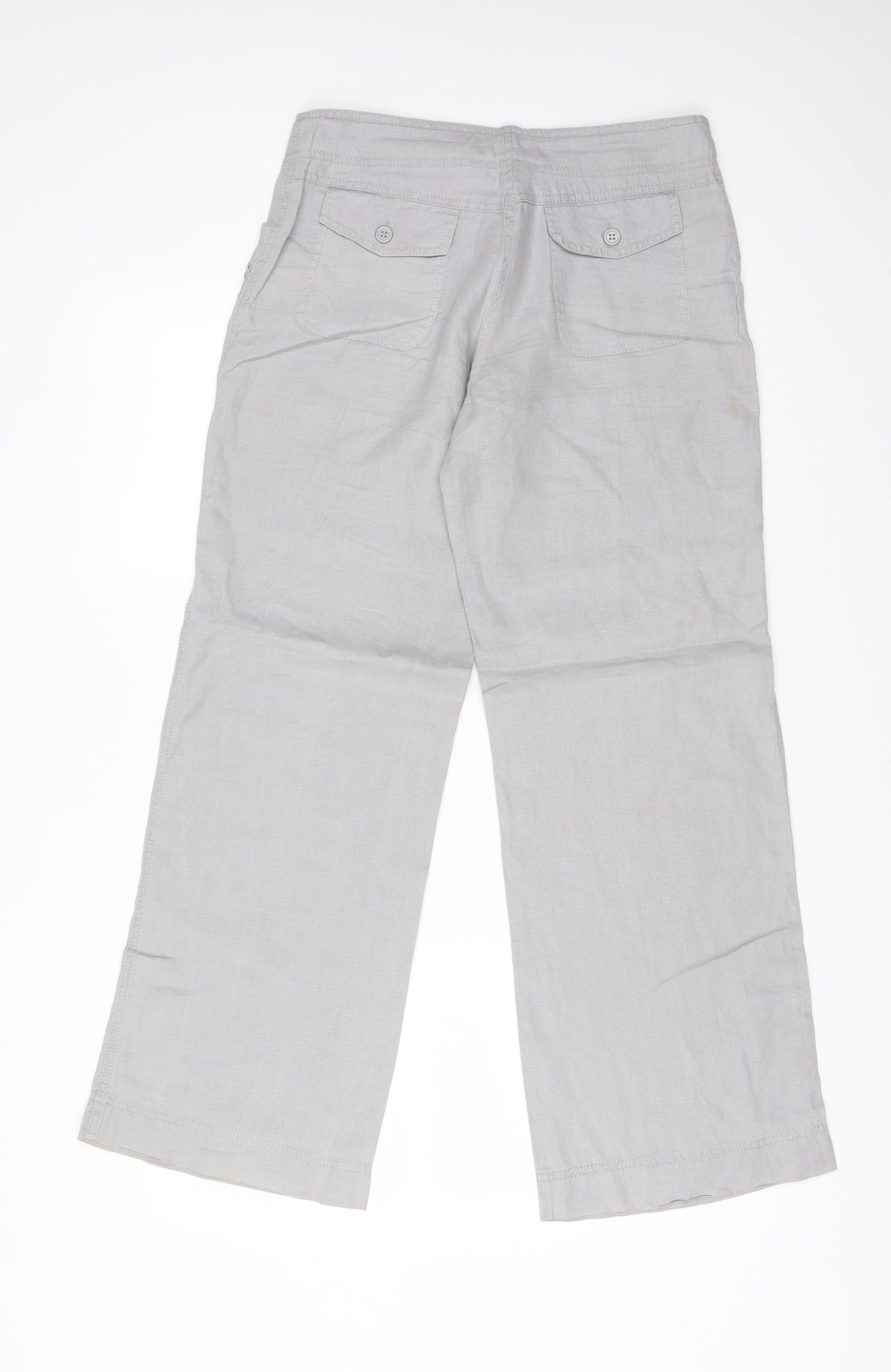 Atmosphere Womens Grey  Linen Trousers  Size 8 L31 in Regular