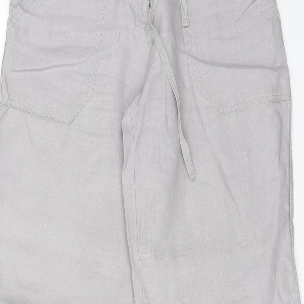 Atmosphere Womens Grey  Linen Trousers  Size 8 L31 in Regular