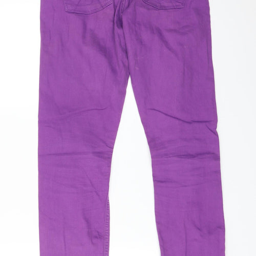 Attitude Girls Purple  Cotton Straight Jeans Size 12 Years  Regular