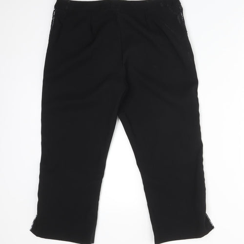 Dorothy Perkins Womens Black  Polyester Trousers  Size 12 L21 in Regular