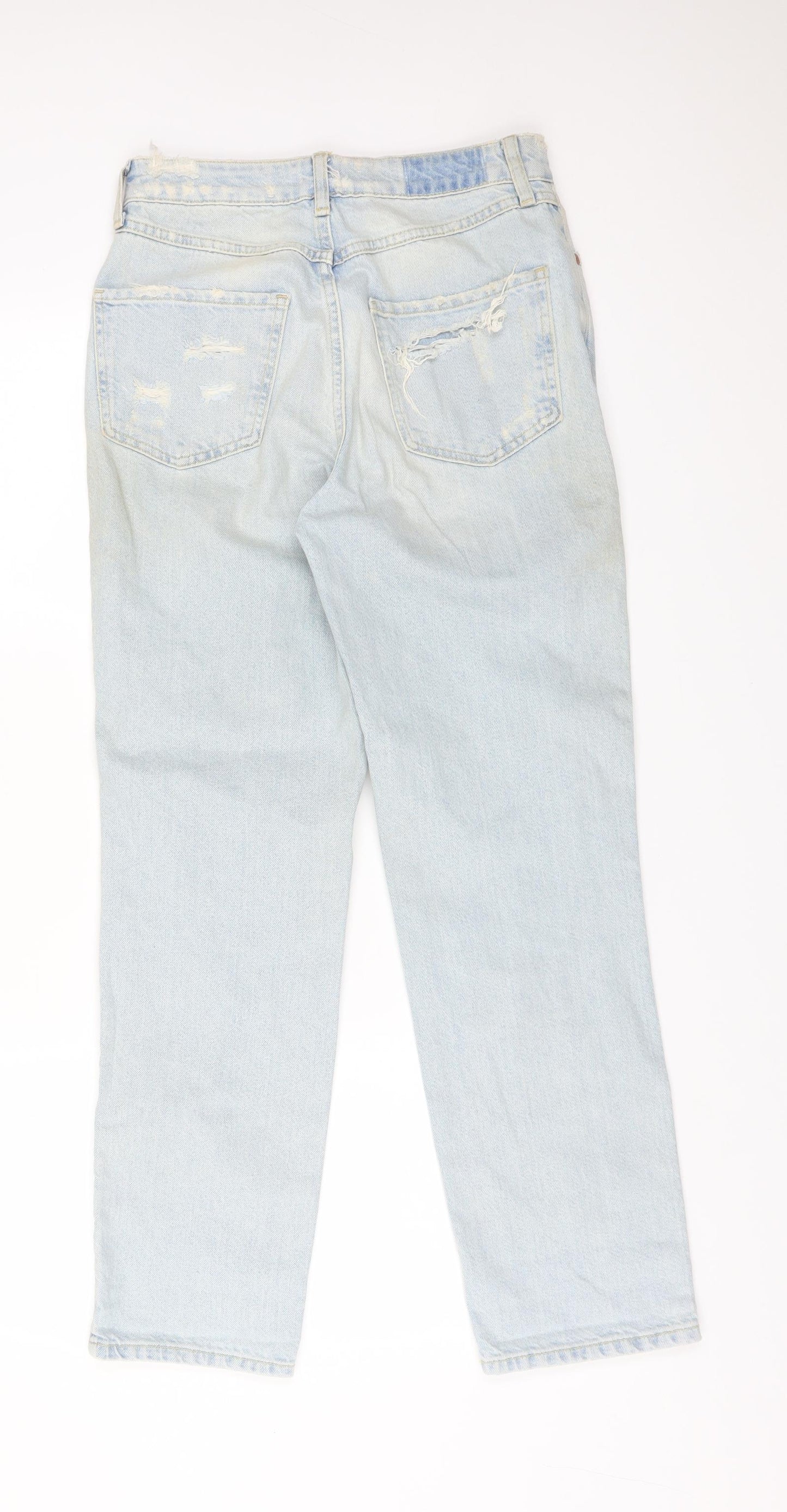 River Island Womens Blue  Cotton Mom Jeans Size 8 L28 in Regular