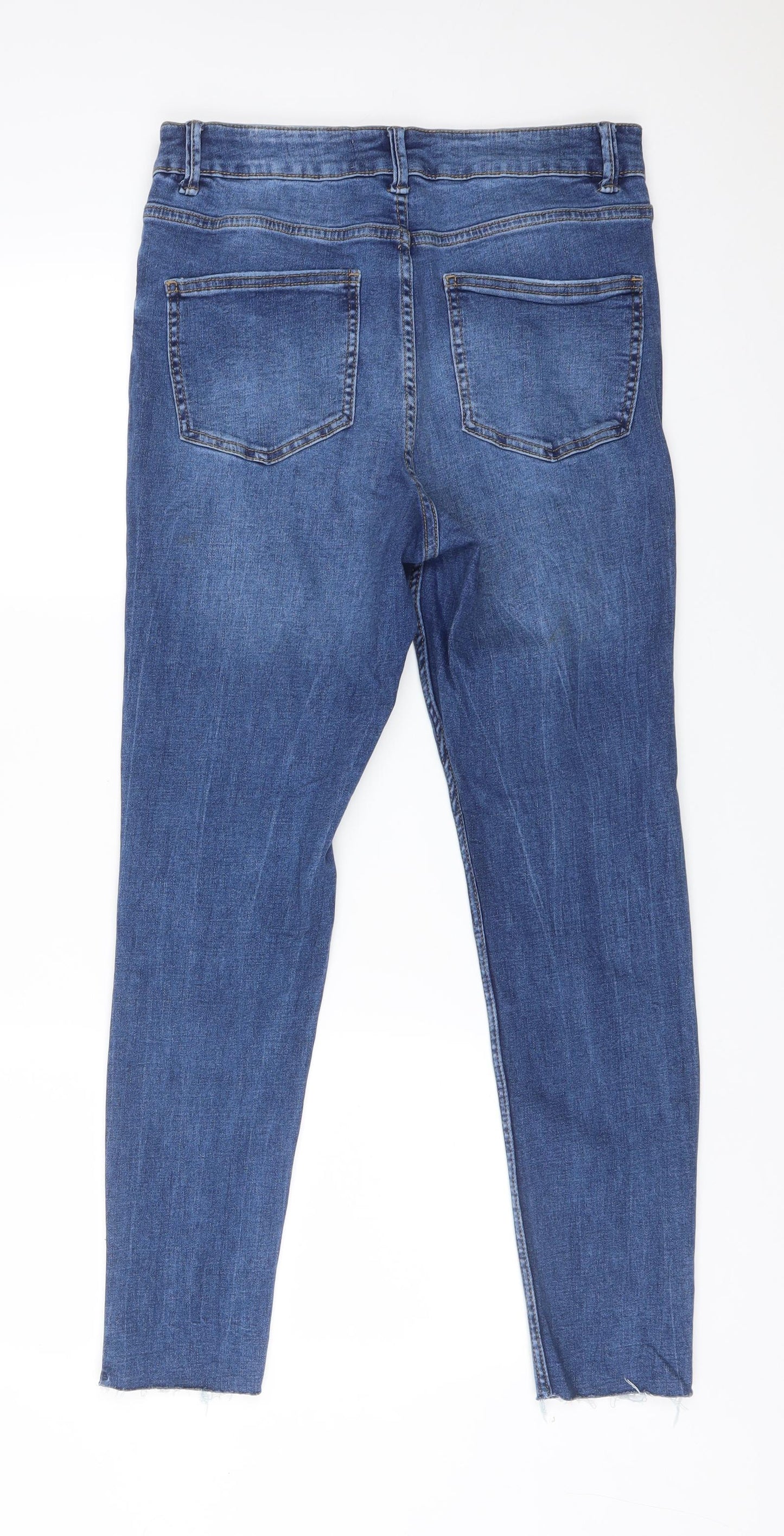 DENIM CO Womens Blue  Cotton Skinny Jeans Size 14 L27 in Regular
