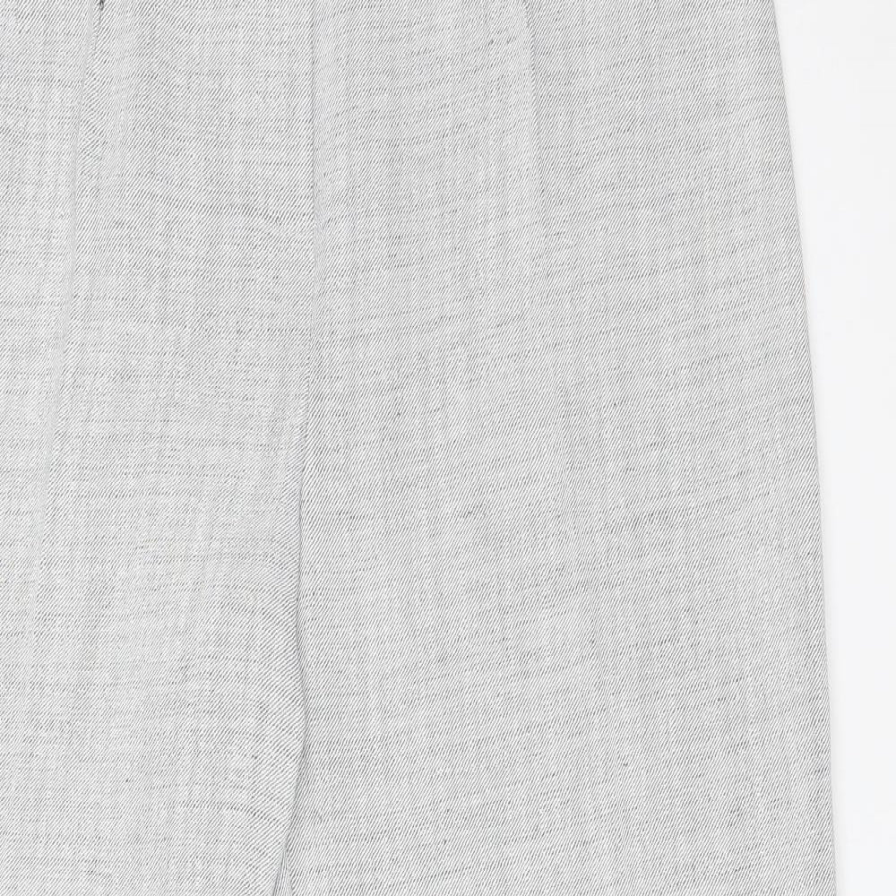 Gold Womens Grey  Polyester Trousers  Size 18 L27 in Regular
