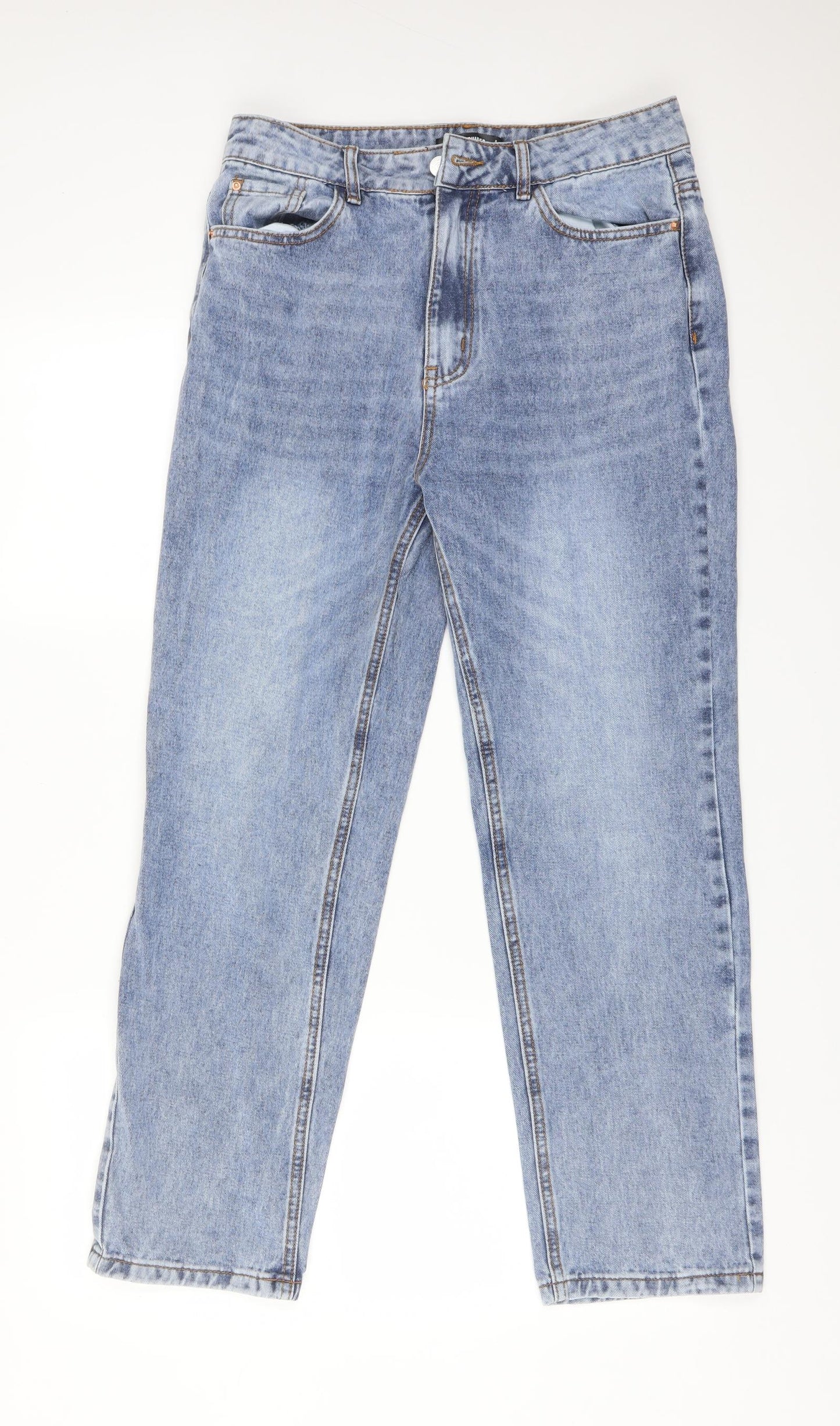 Missguided Womens Blue  Cotton Skinny Jeans Size 10 L28 in Regular