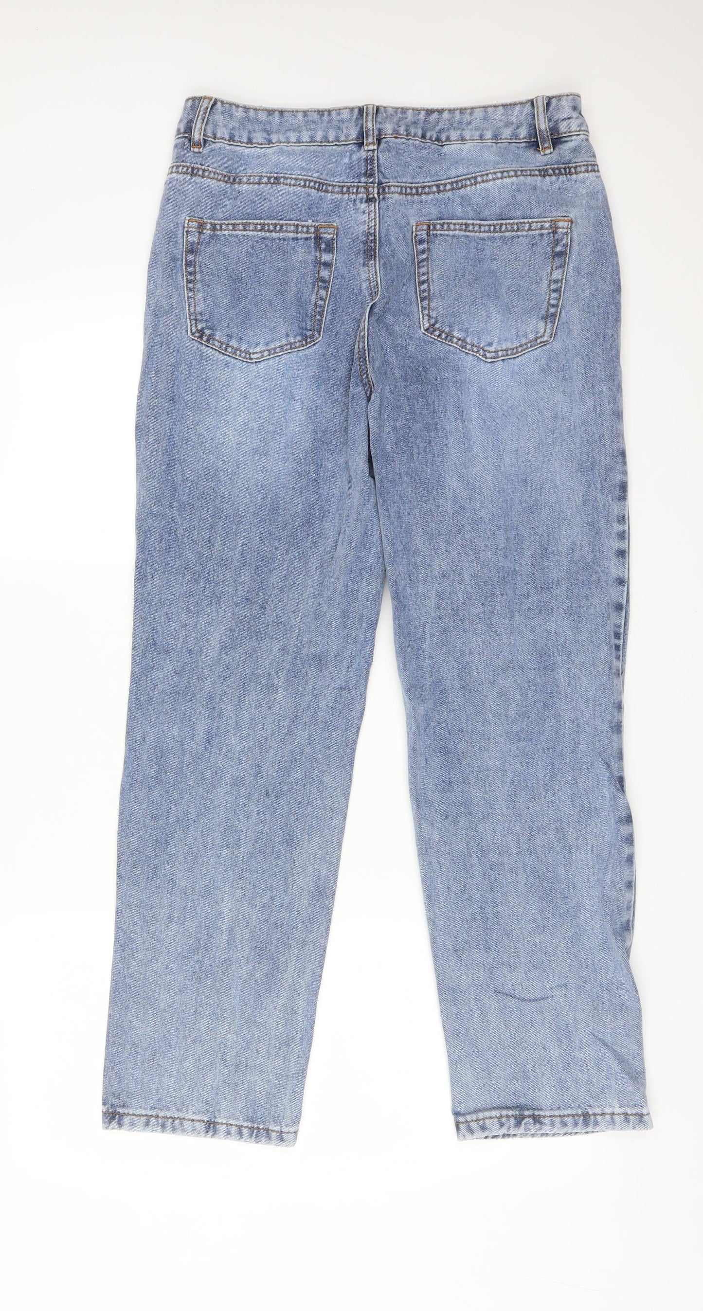 Missguided Womens Blue  Cotton Skinny Jeans Size 10 L28 in Regular