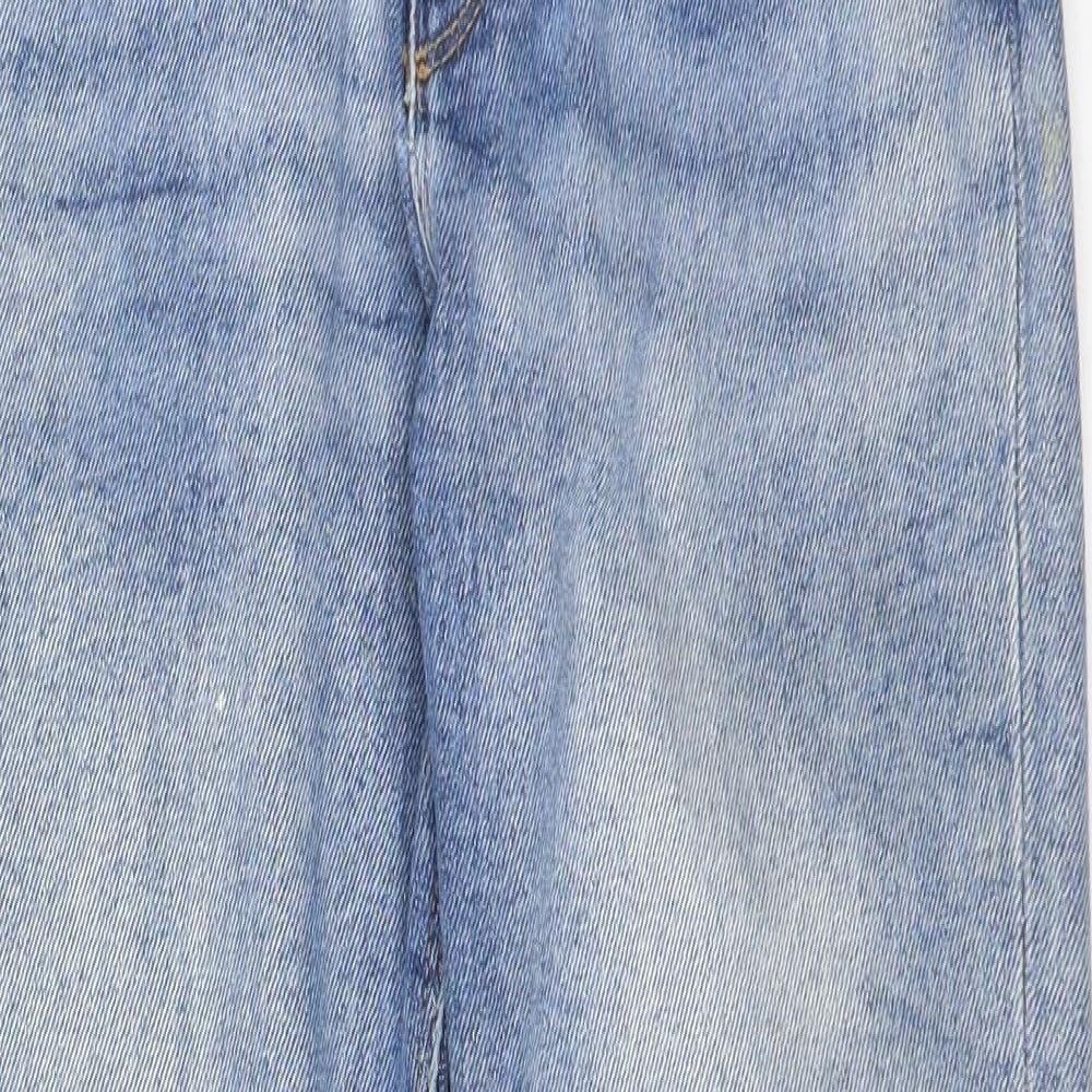 Zara Womens Blue  Cotton Skinny Jeans Size 12 L27 in Regular