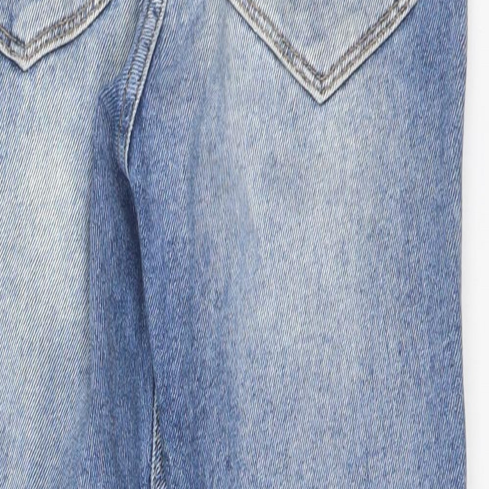 Zara Womens Blue  Cotton Skinny Jeans Size 12 L27 in Regular
