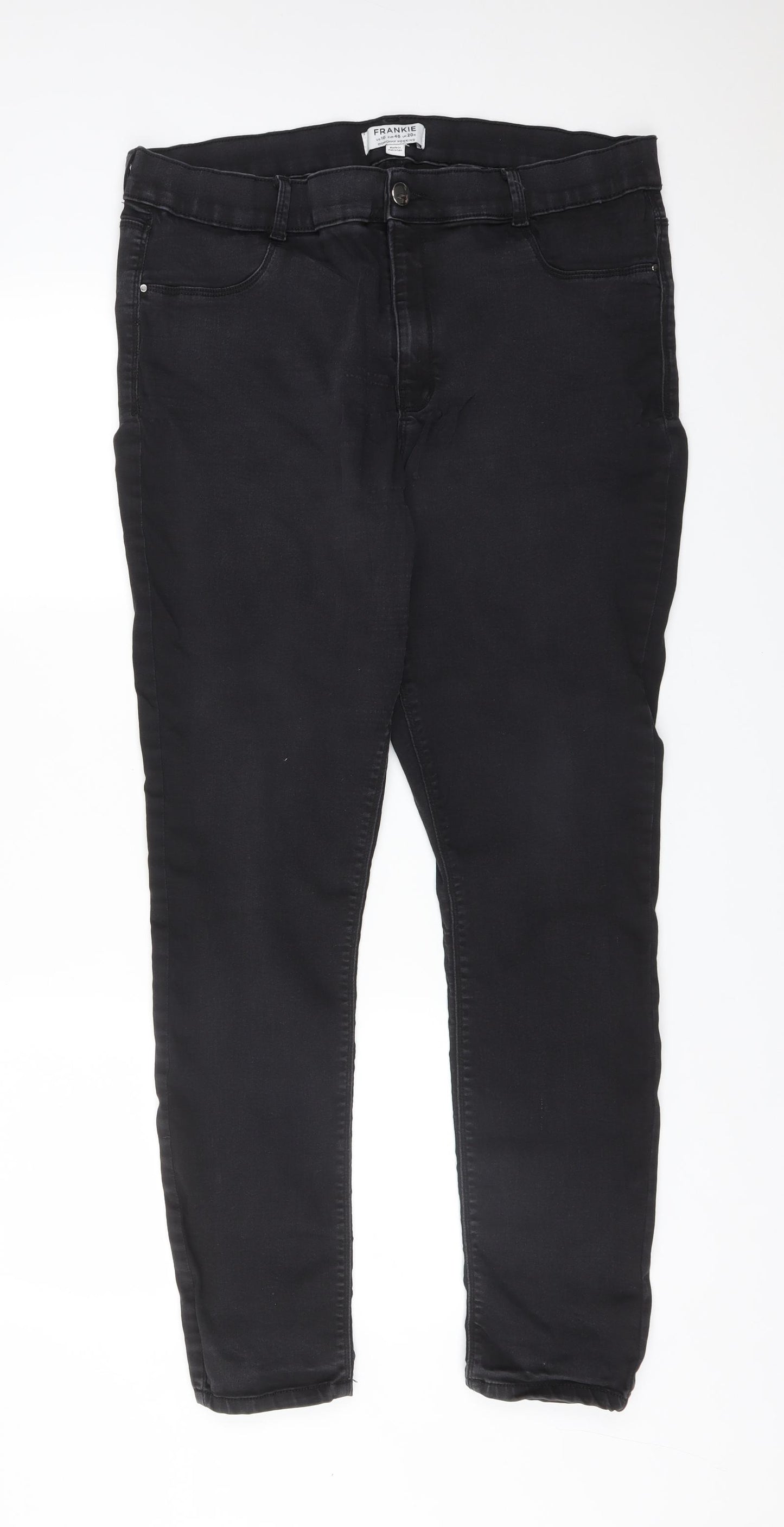Dorothy Perkins Womens Black  Cotton Straight Jeans Size 20 L30 in Regular
