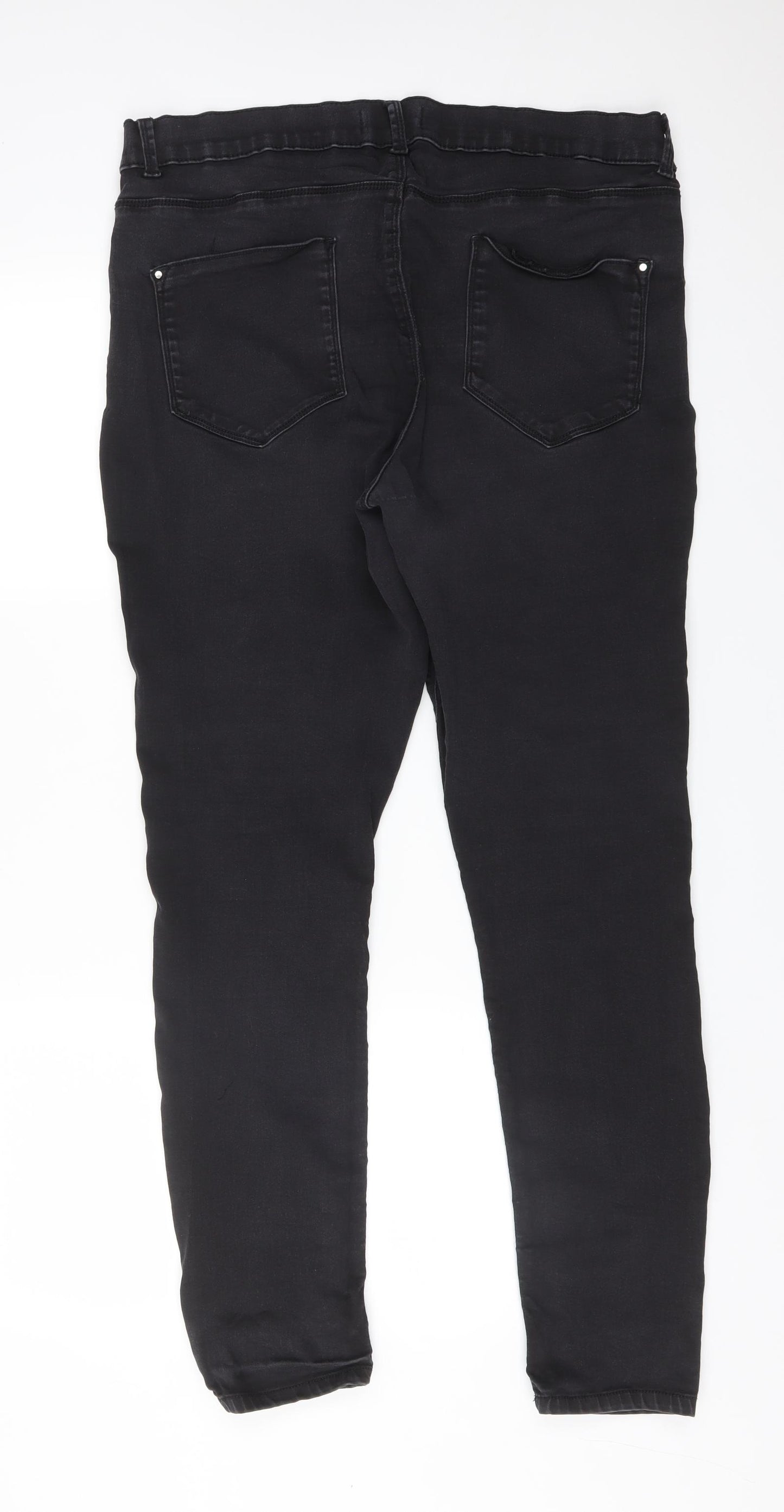 Dorothy Perkins Womens Black  Cotton Straight Jeans Size 20 L30 in Regular