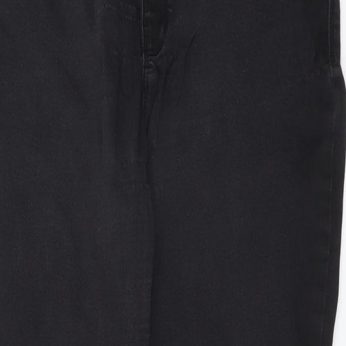 Dorothy Perkins Womens Black  Cotton Straight Jeans Size 20 L30 in Regular