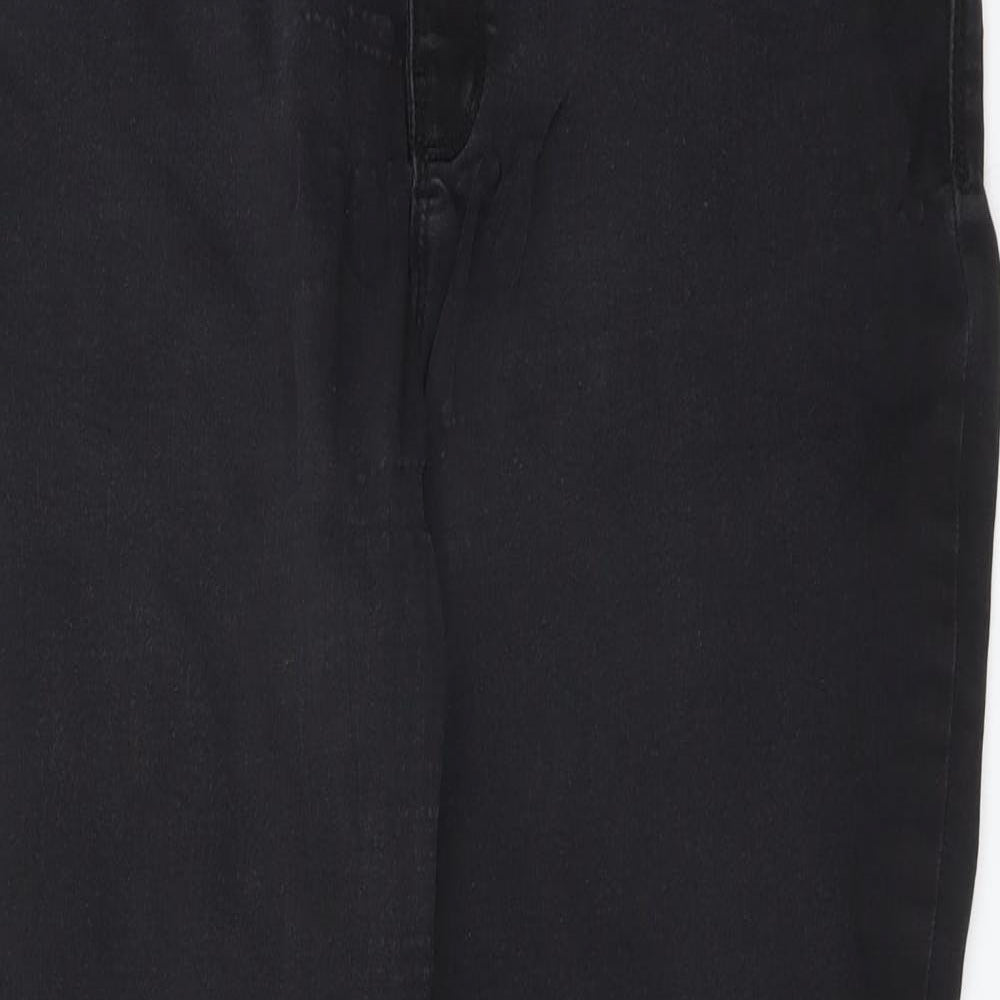 Dorothy Perkins Womens Black  Cotton Straight Jeans Size 20 L30 in Regular