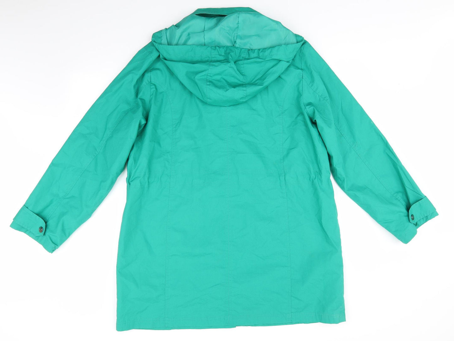 EWM Womens Green   Rain Coat Coat Size 18   - Emerald Green