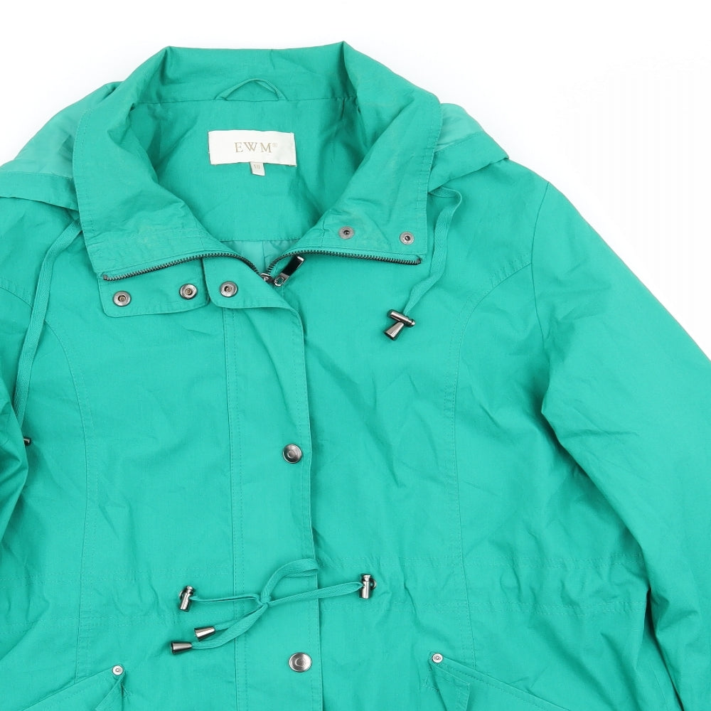EWM Womens Green   Rain Coat Coat Size 18   - Emerald Green