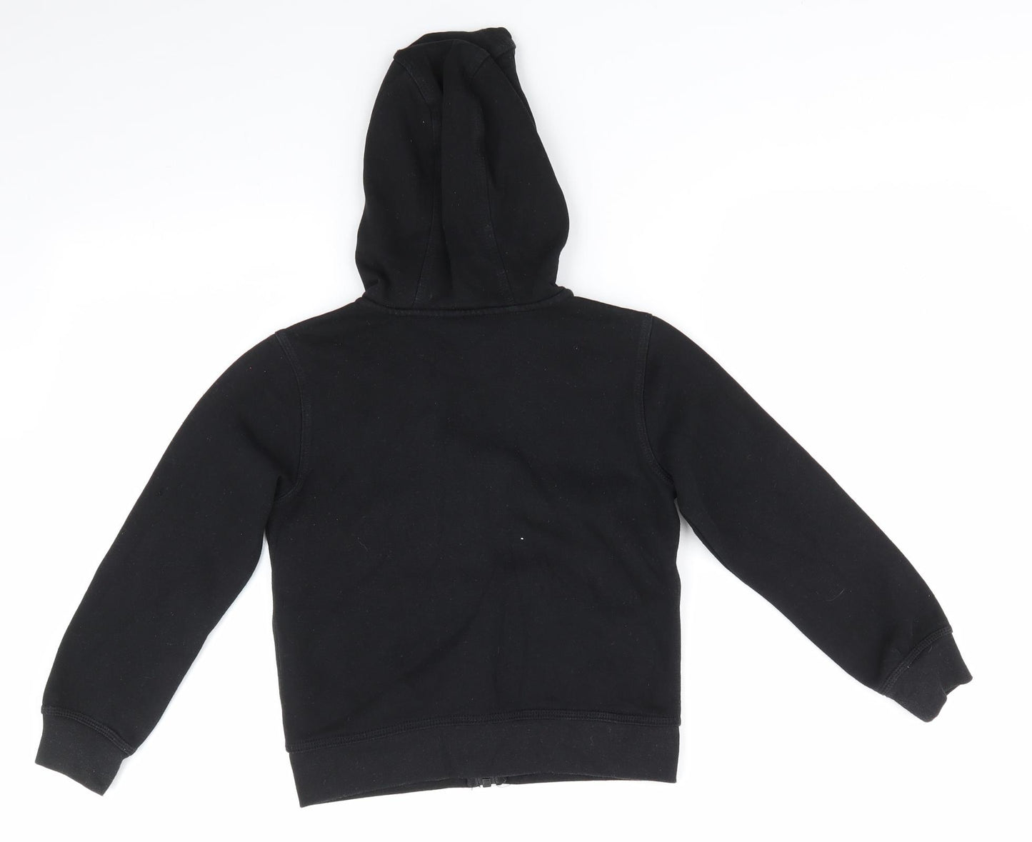 Nike Boys Black  Cotton Full Zip Hoodie Size 7 Years