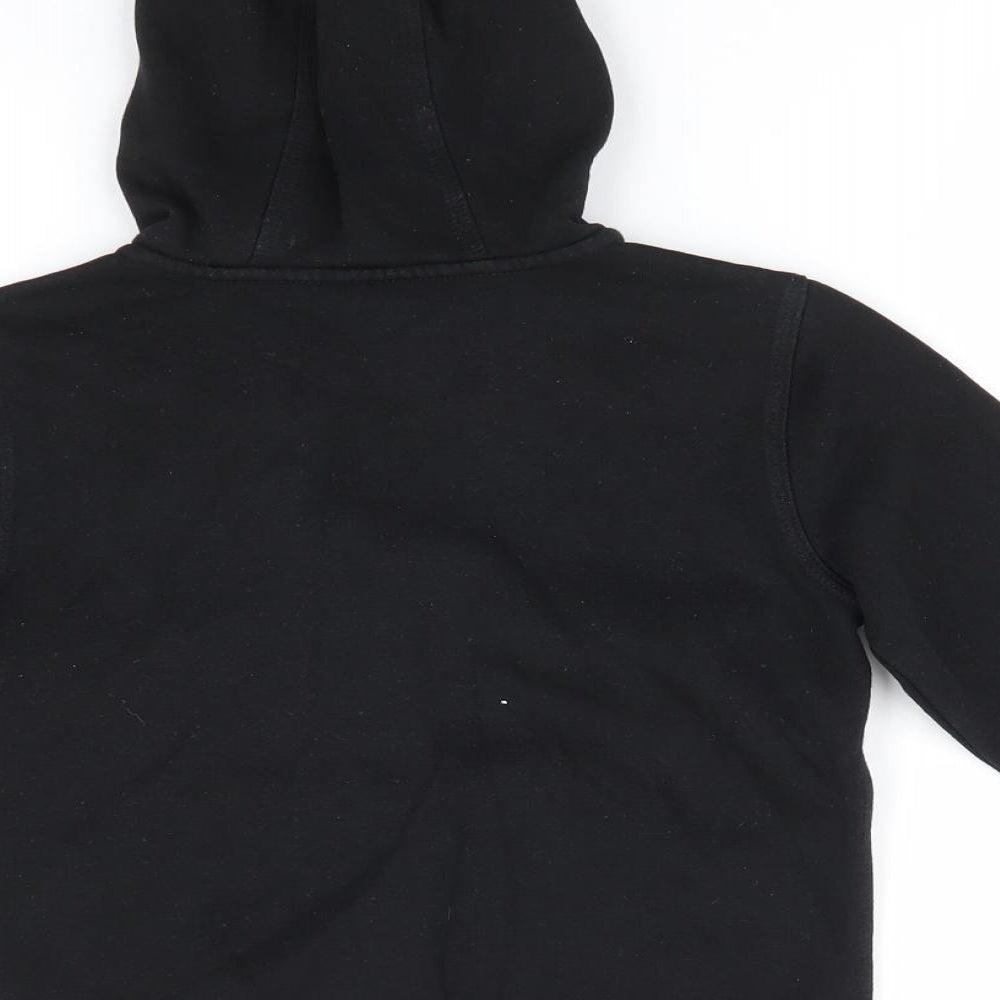 Nike Boys Black  Cotton Full Zip Hoodie Size 7 Years