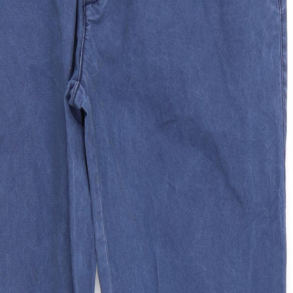 NEXT Mens Blue  Cotton Chino Trousers Size 32 in L28 in Regular  - Mid Blue