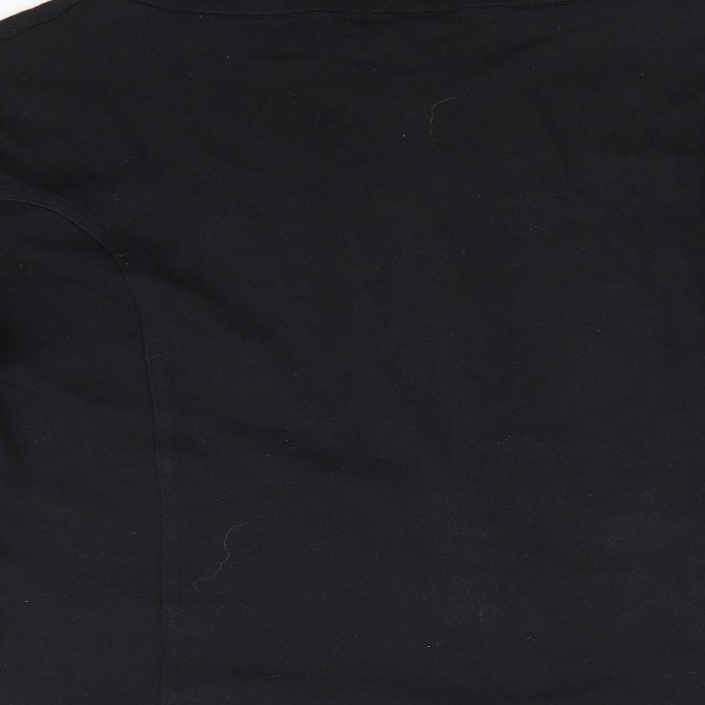 Marks and Spencer Womens Black  Cotton Full Zip Sweatshirt Size 16