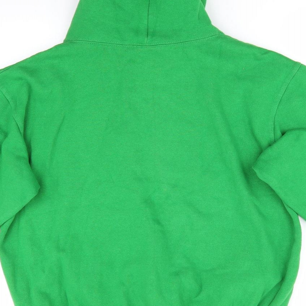Famona Womens Green  Cotton Pullover Hoodie Size L   - Bright Green University of Portsmouth