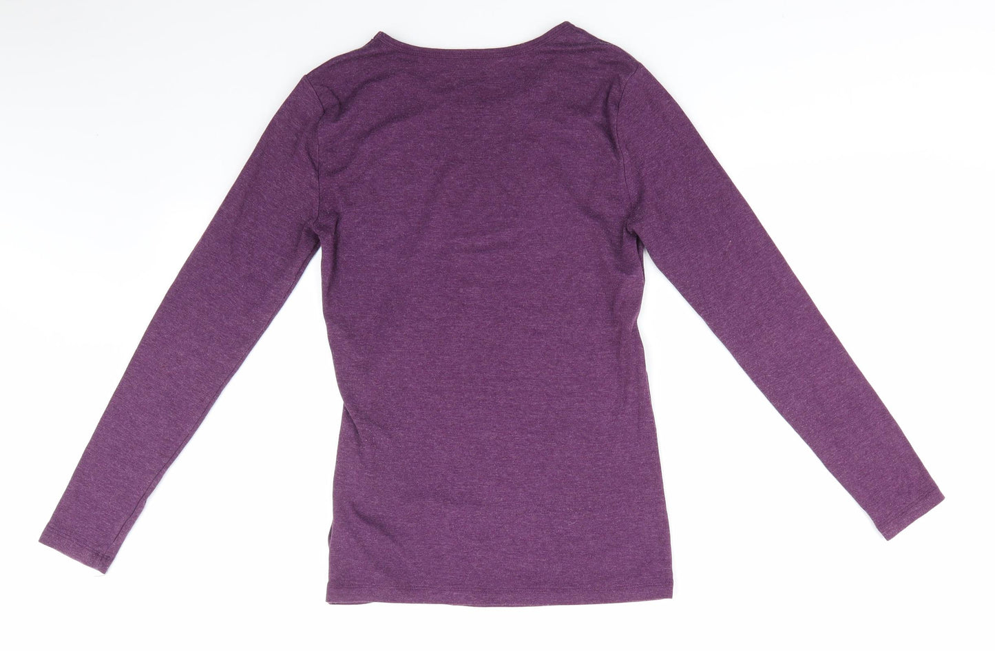 Faded Glory Womens Purple  Cotton Basic T-Shirt Size S Round Neck - Dull Purple