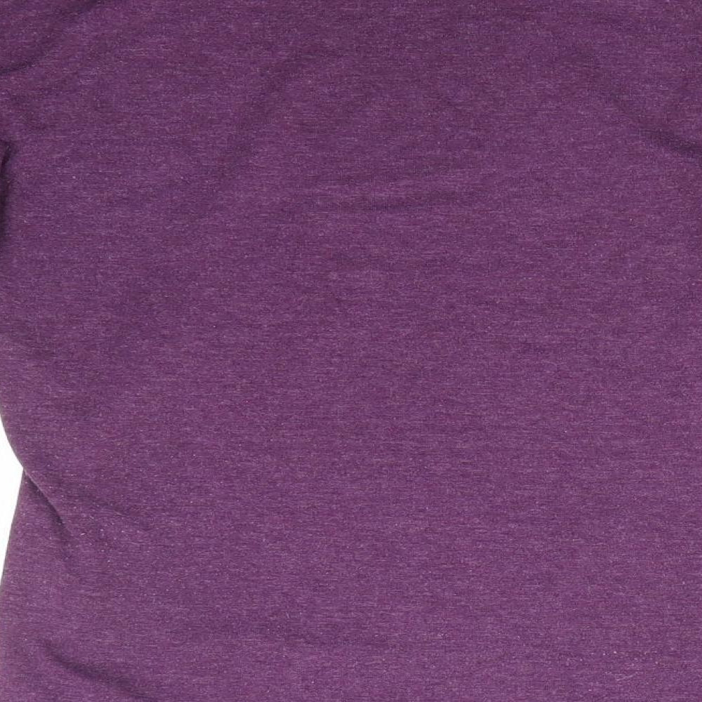 Faded Glory Womens Purple  Cotton Basic T-Shirt Size S Round Neck - Dull Purple